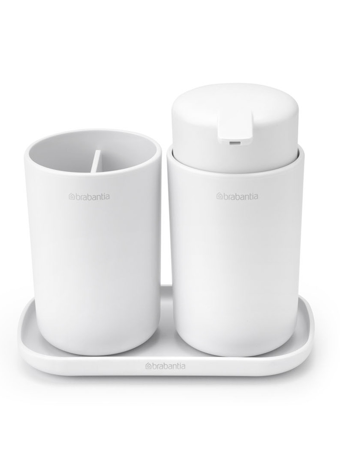 Brabantia ReNew badkameraccessoires set van 3 - voorkant wit