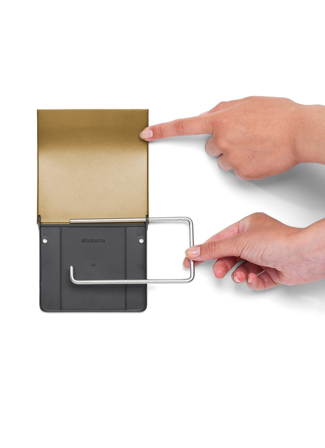 Brabantia ReNew toiletrolhouder met klep - detail 5 goud