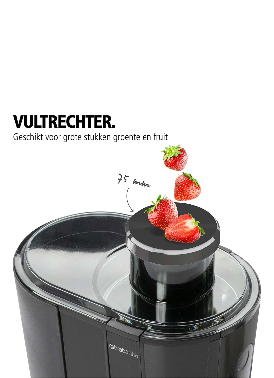 Brabantia Sapcentrifuge voor Groenten & Fruit BBEK1123BK - achterkant zwart