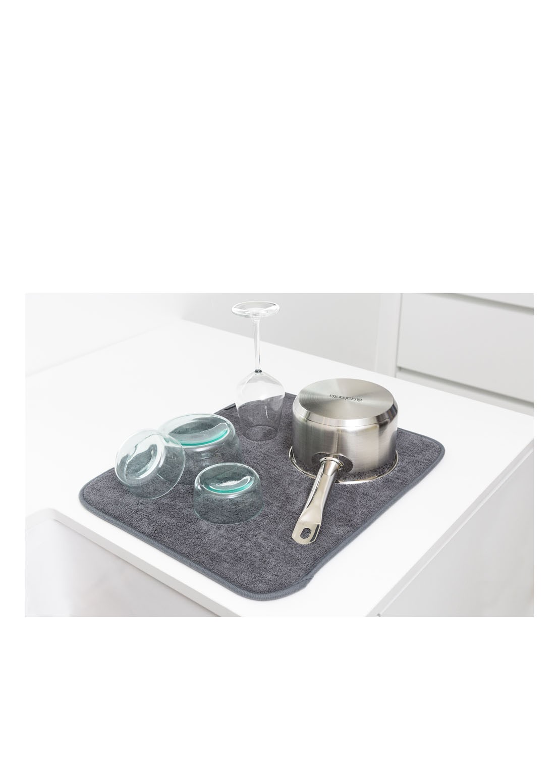 Brabantia Sink Side afdruipmat van microvezel - achterkant donkergrijs