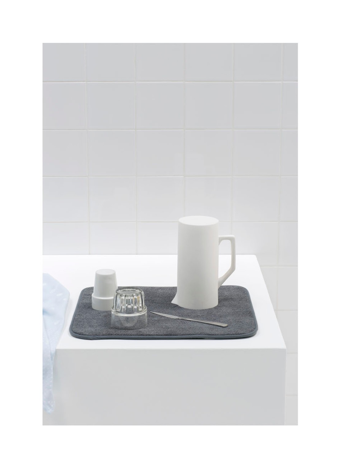 Brabantia Sink Side afdruipmat van microvezel - voorkant 3 donkergrijs