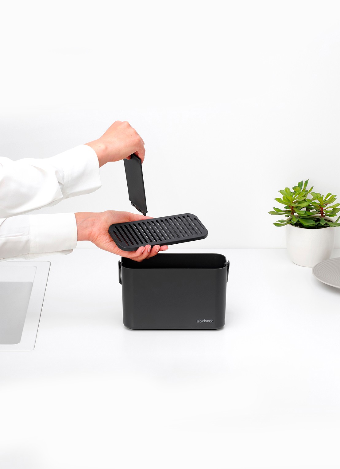 Brabantia  SinkSide aanrecht organizer 8-delig - detail grijs