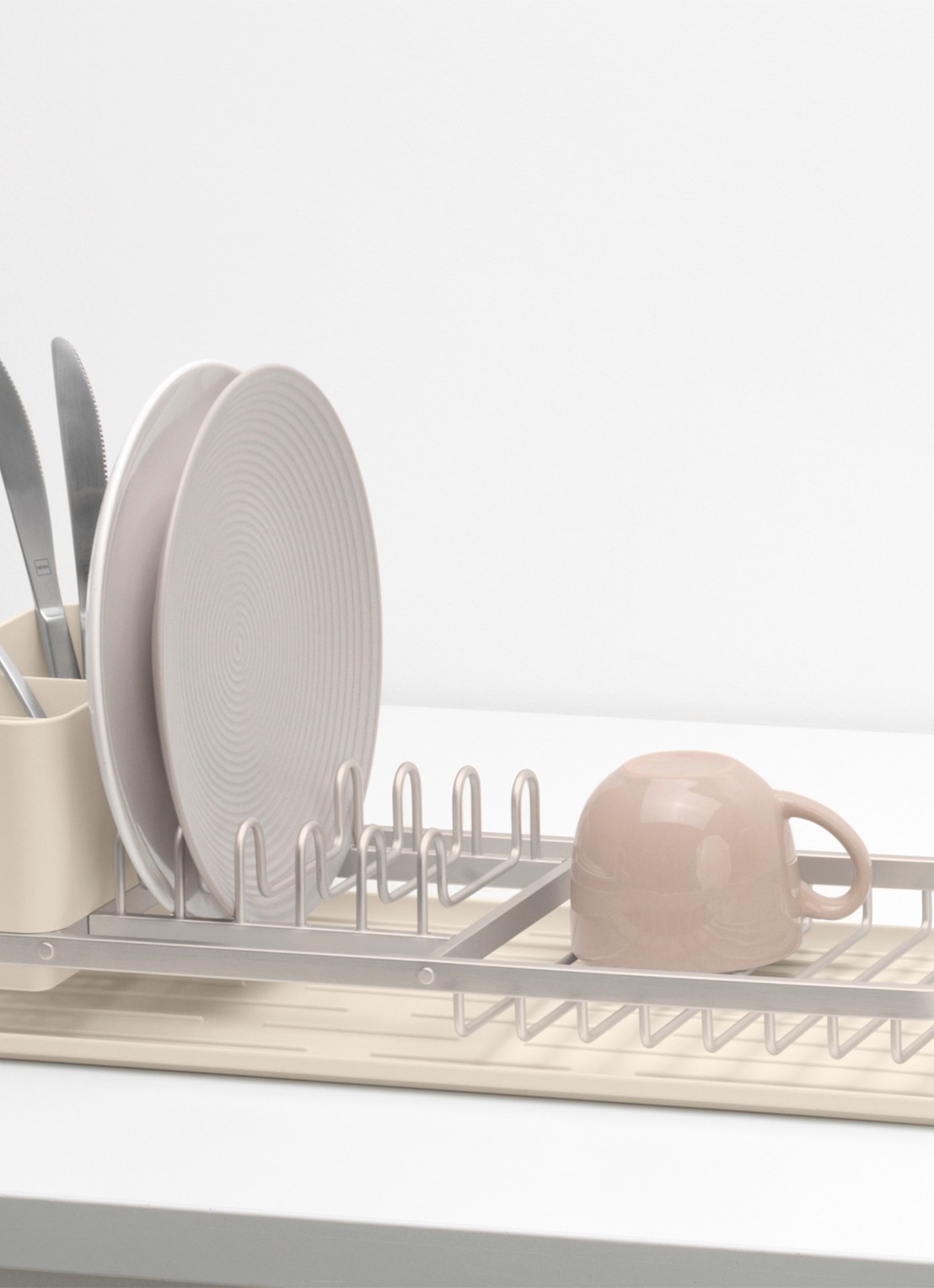 Brabantia SinkSide afdruiprek met bestekhouder - detail 7 beige