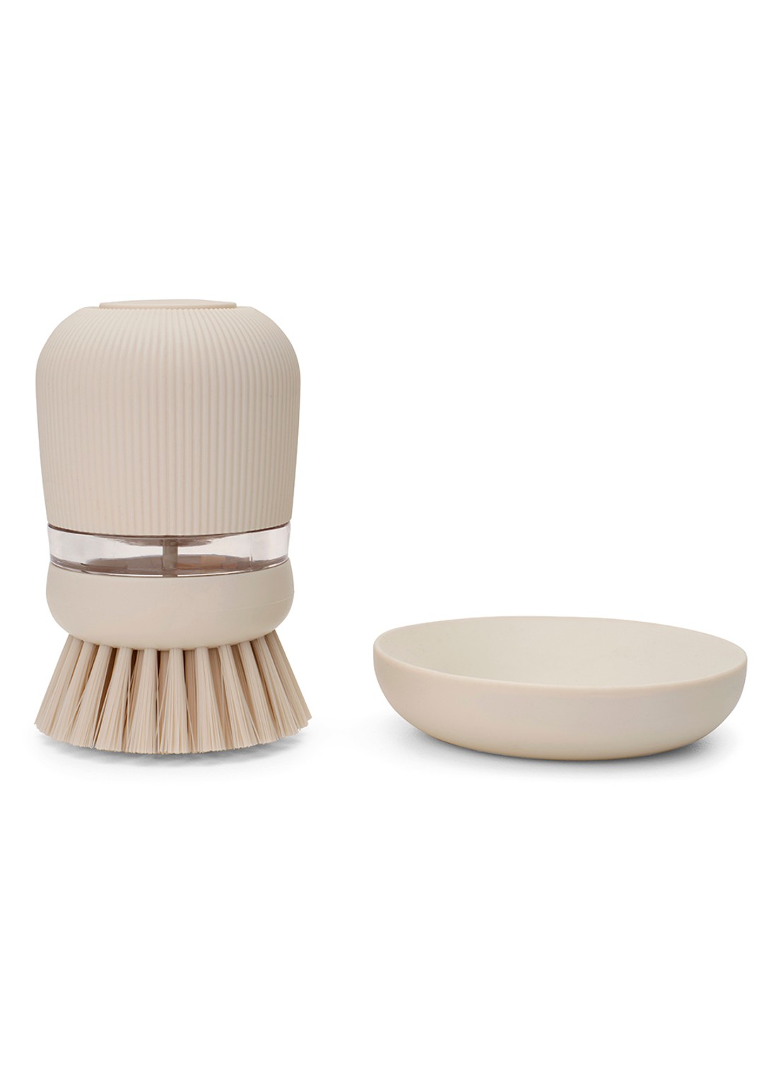 Brabantia SinkSide afwasborstel met zeepdispenser - achterkant 8 beige