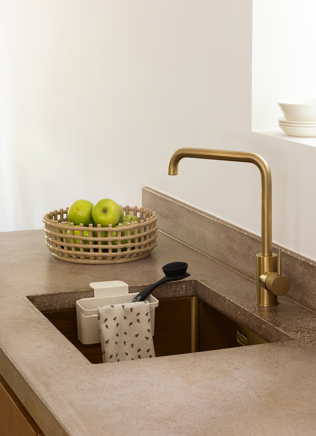 Brabantia SinkSide gootsteen organizer met vaatdoekhouder - detail 6 beige