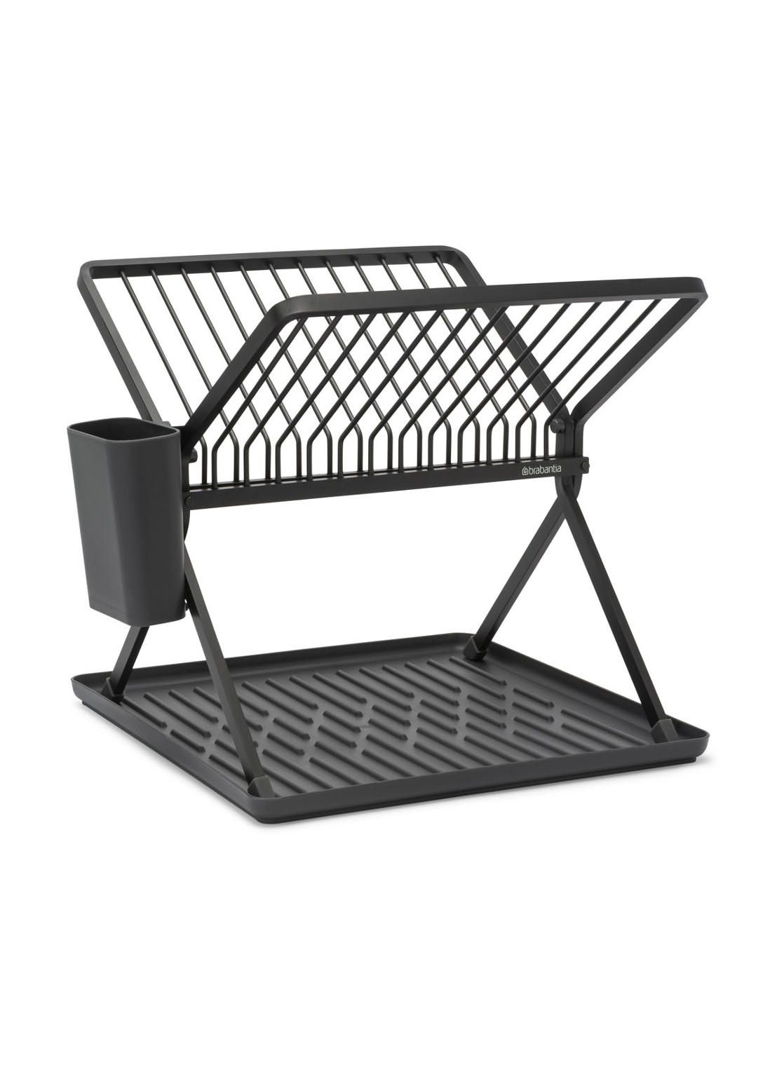 Brabantia SinkSide inklapbaar afdruiprek 33 x 37 cm - voorkant donkergrijs