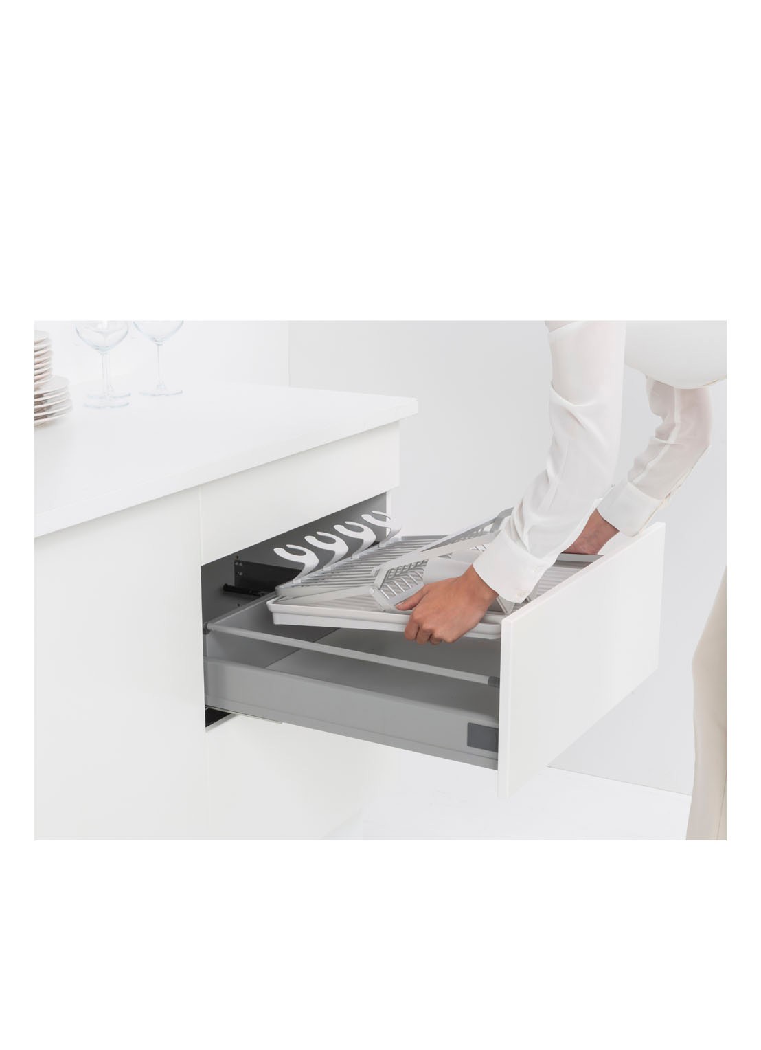 Brabantia SinkSide inklapbaar afdruiprek 42 x 51 cm - detail 5 lichtgrijs