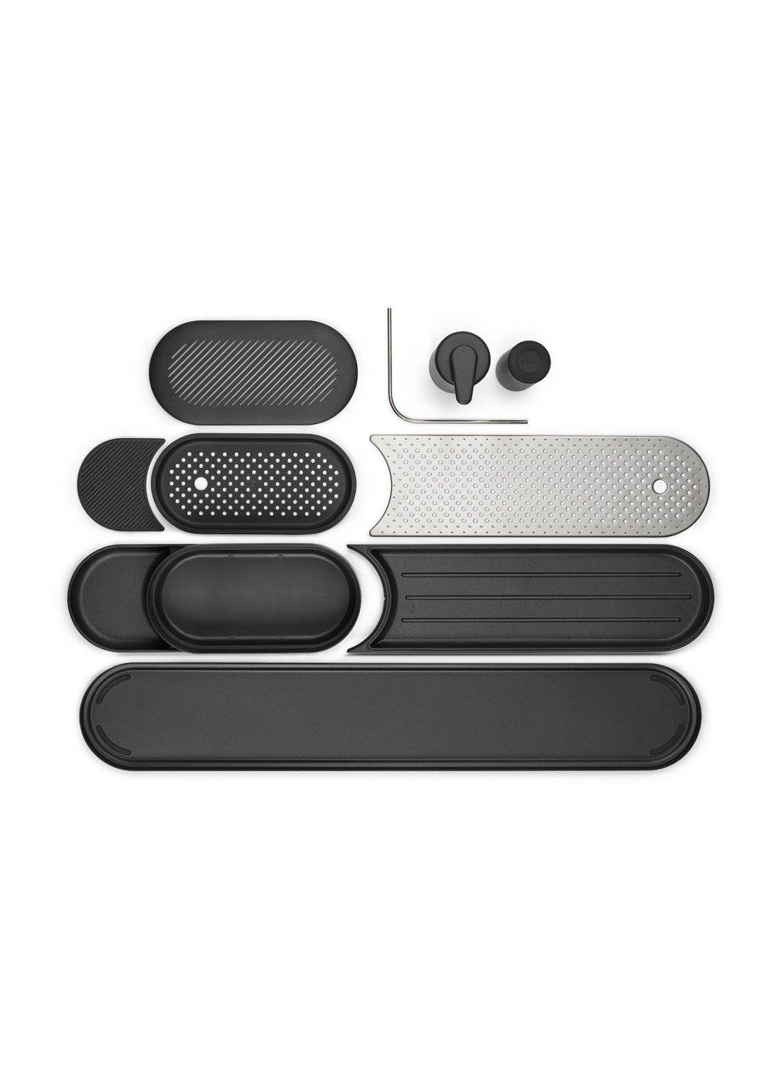 Brabantia SinkStyle gootsteen organizer set  4-delig  - detail 5 middengrijs
