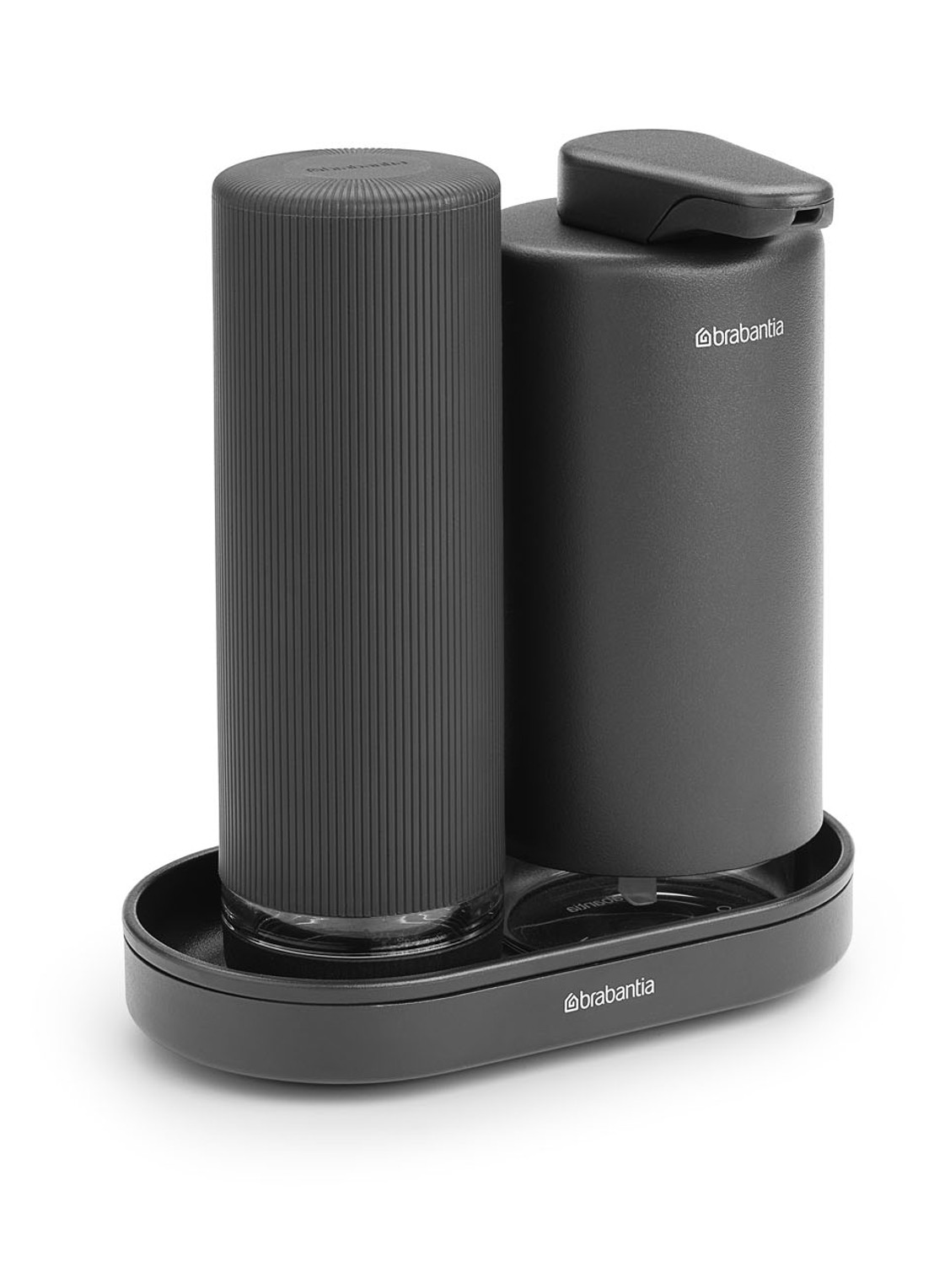 Brabantia SinkStyle zeepdispenser set  - voorkant 2 middengrijs