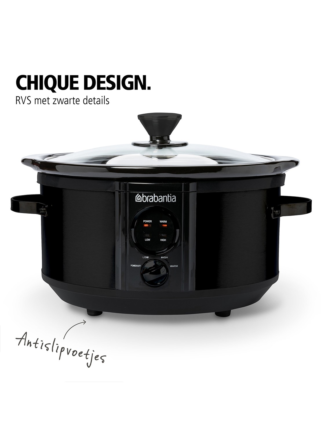 Brabantia Slowcooker BBEK1081MB - detail 4 zwart