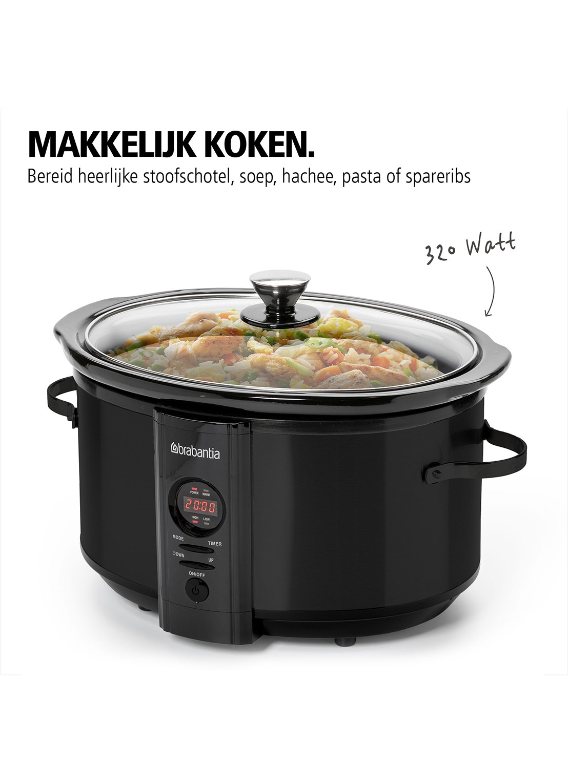 Brabantia Slowcooker BBEK1083MB - detail 5 zwart