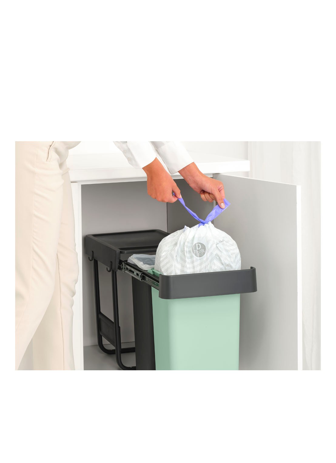 Brabantia Sort & Go inbouw prullenbak 2 x 15 liter - detail 7 multicolor