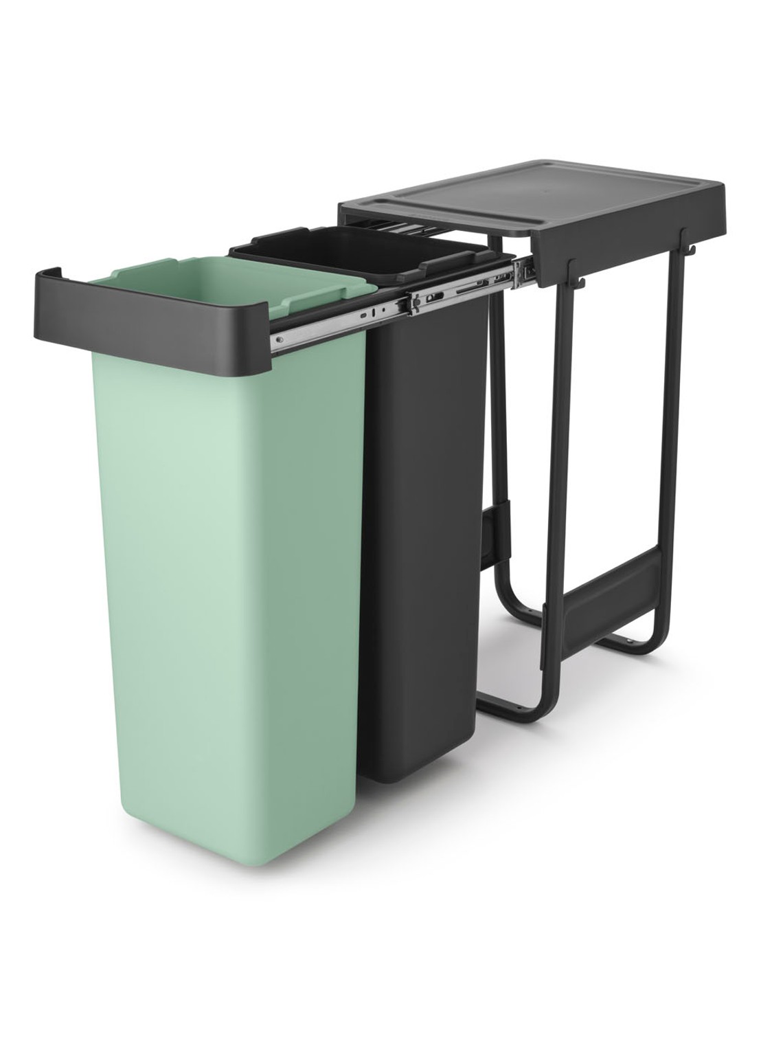 Brabantia Sort & Go inbouw prullenbak 2 x 30 liter - voorkant 7 lindegroen