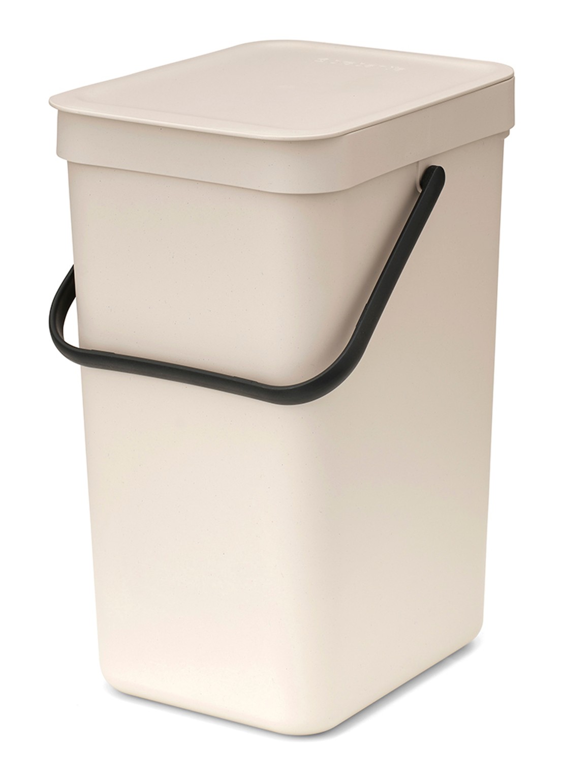 Brabantia Sort & Go prullenbak 12 liter - voorkant 2 beige