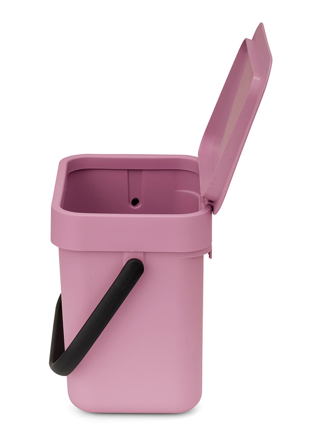 Brabantia Sort & Go prullenbak 3 liter - achterkant 8 donkerroze