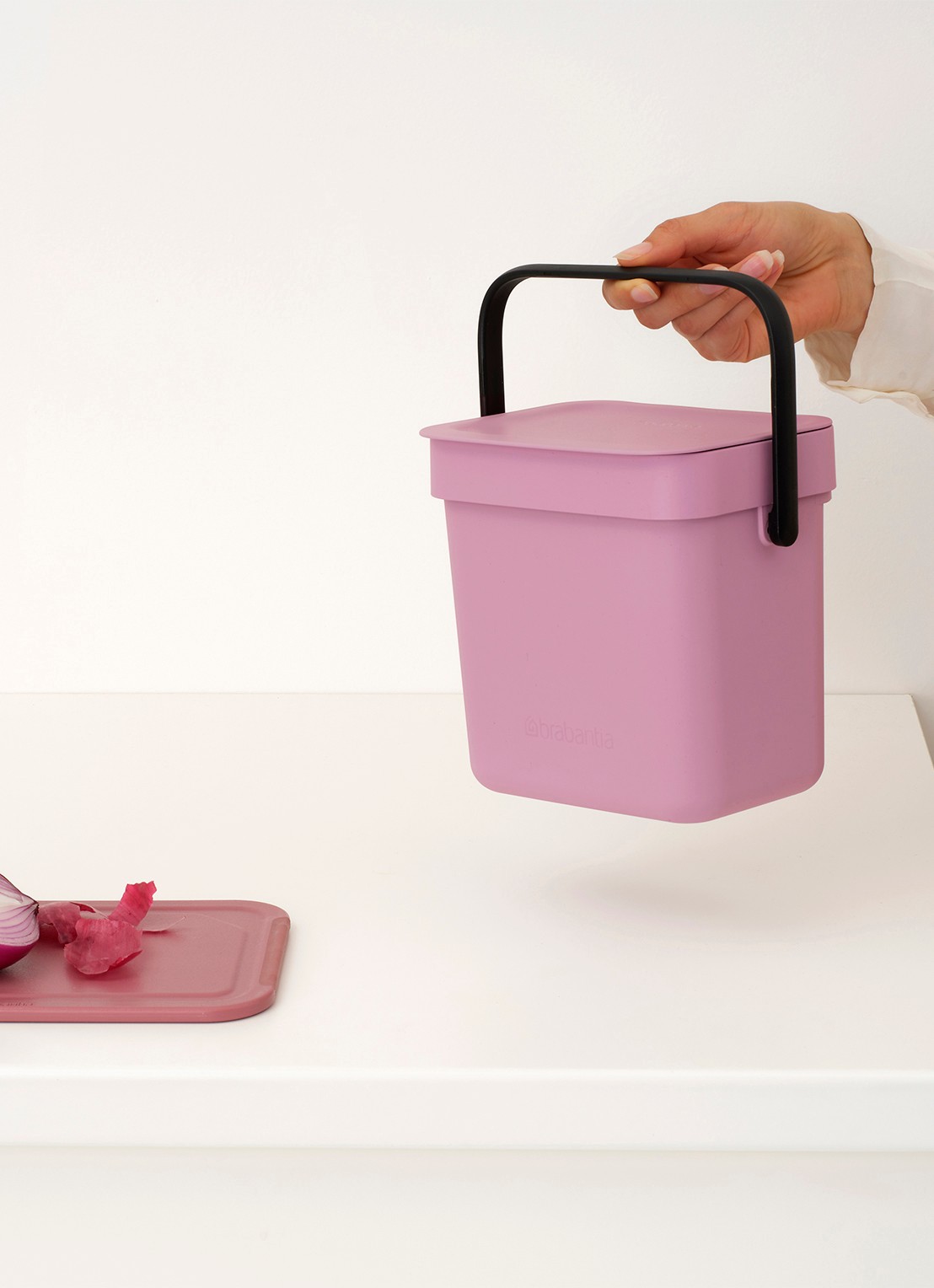 Brabantia Sort & Go prullenbak 3 liter - detail 7 donkerroze