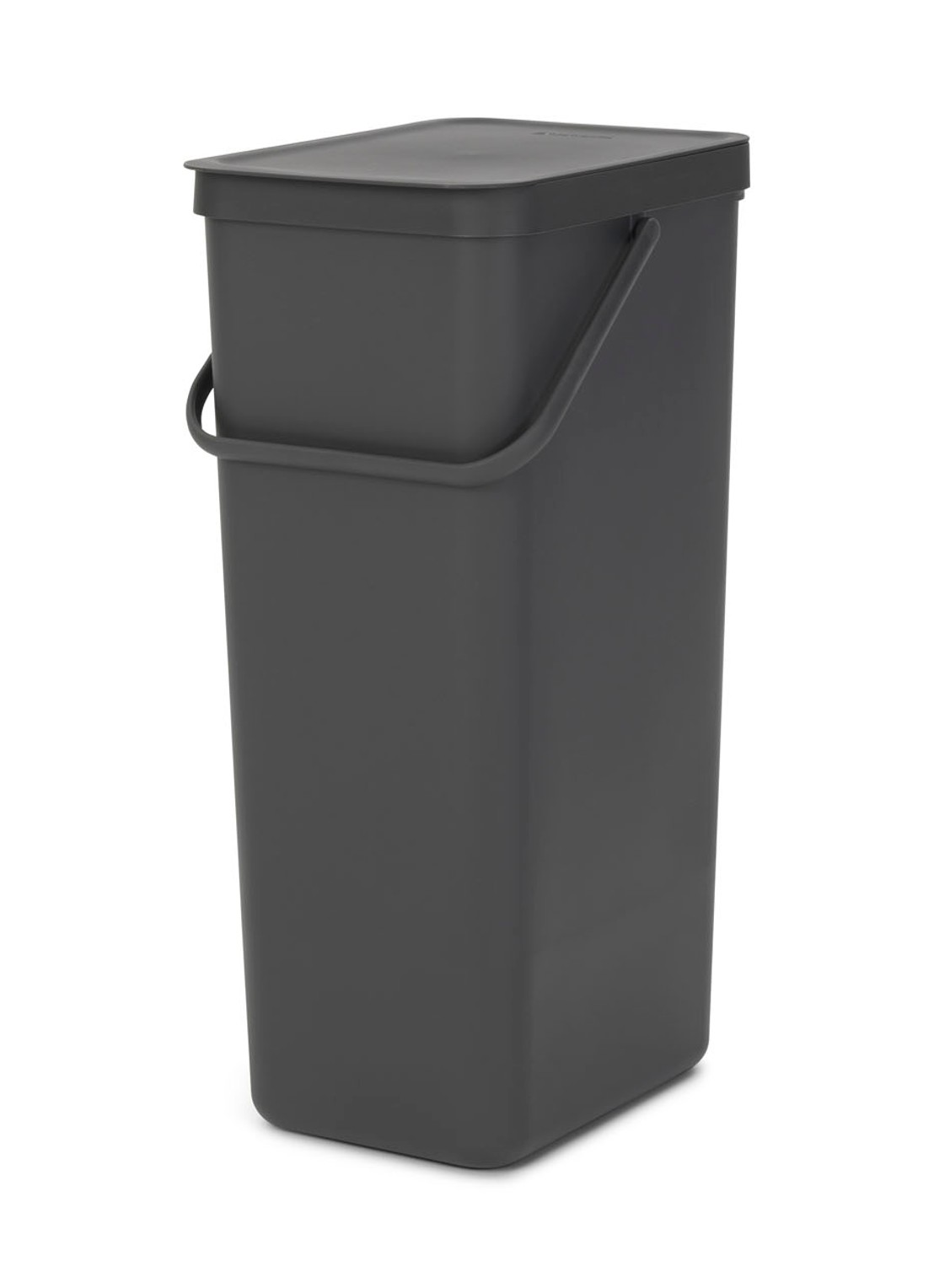 Brabantia Sort & Go prullenbak 40 liter - voorkant 2 donkergrijs