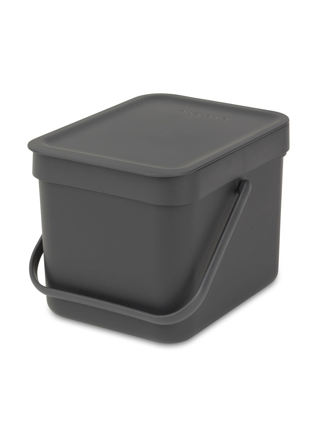 Brabantia Sort & Go prullenbak 6 liter - voorkant 3 antraciet