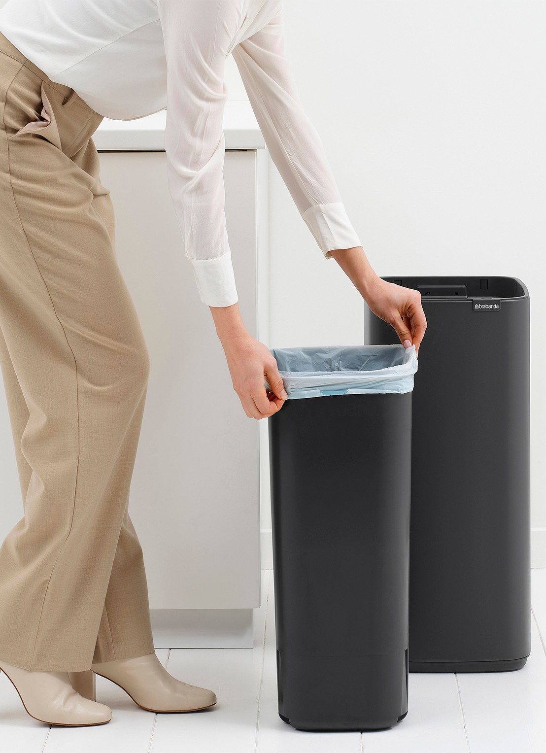 Brabantia Sort & Go prullenbak 6 liter - detail 4 grijs