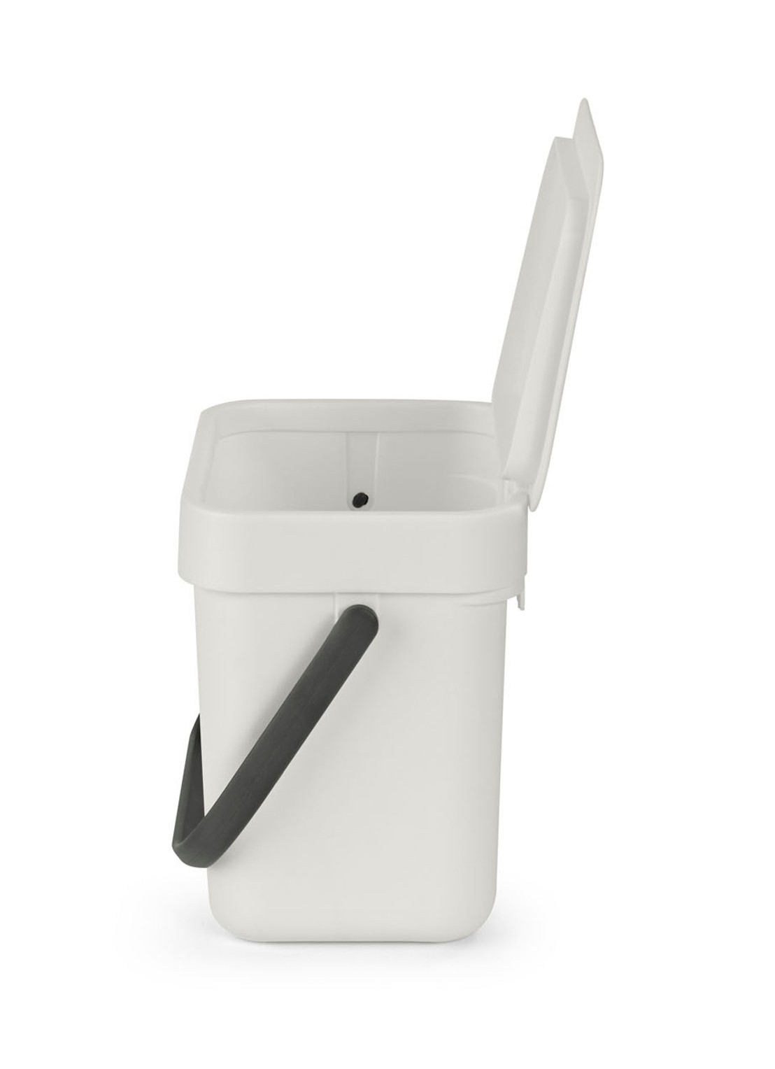 Brabantia Sort & Go prullenbak met hengsel 3 liter - detail 4 lichtgrijs