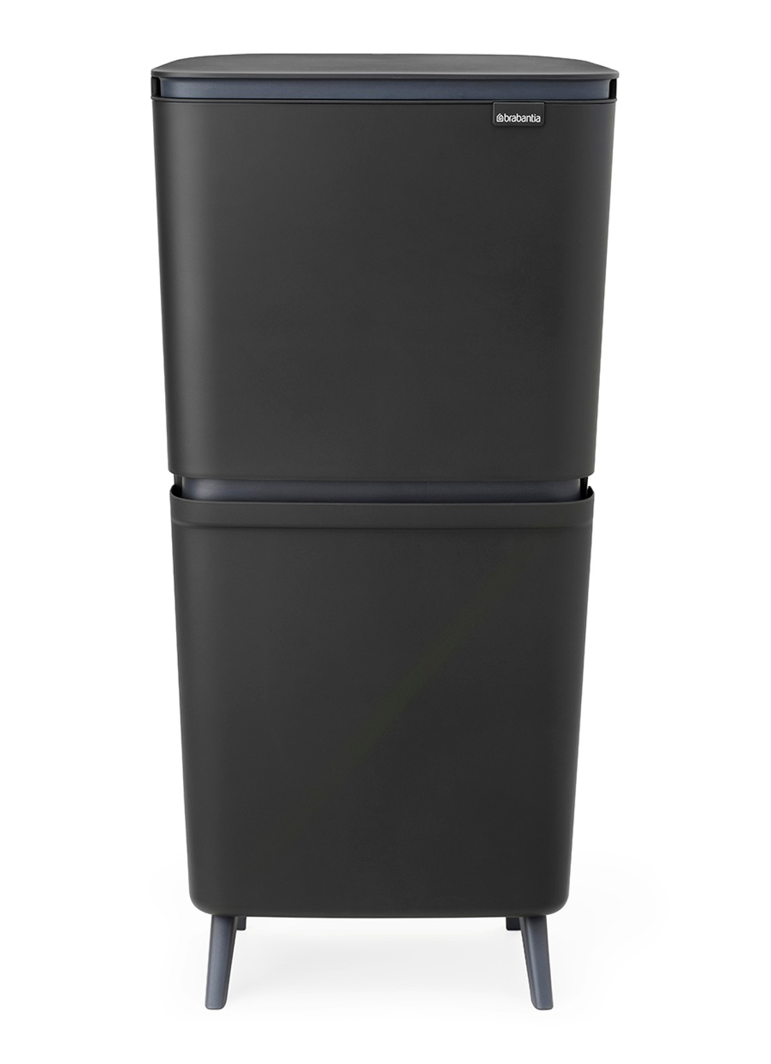 Brabantia SortUp prullenbak met deksel 45 liter - voorkant 7 antraciet