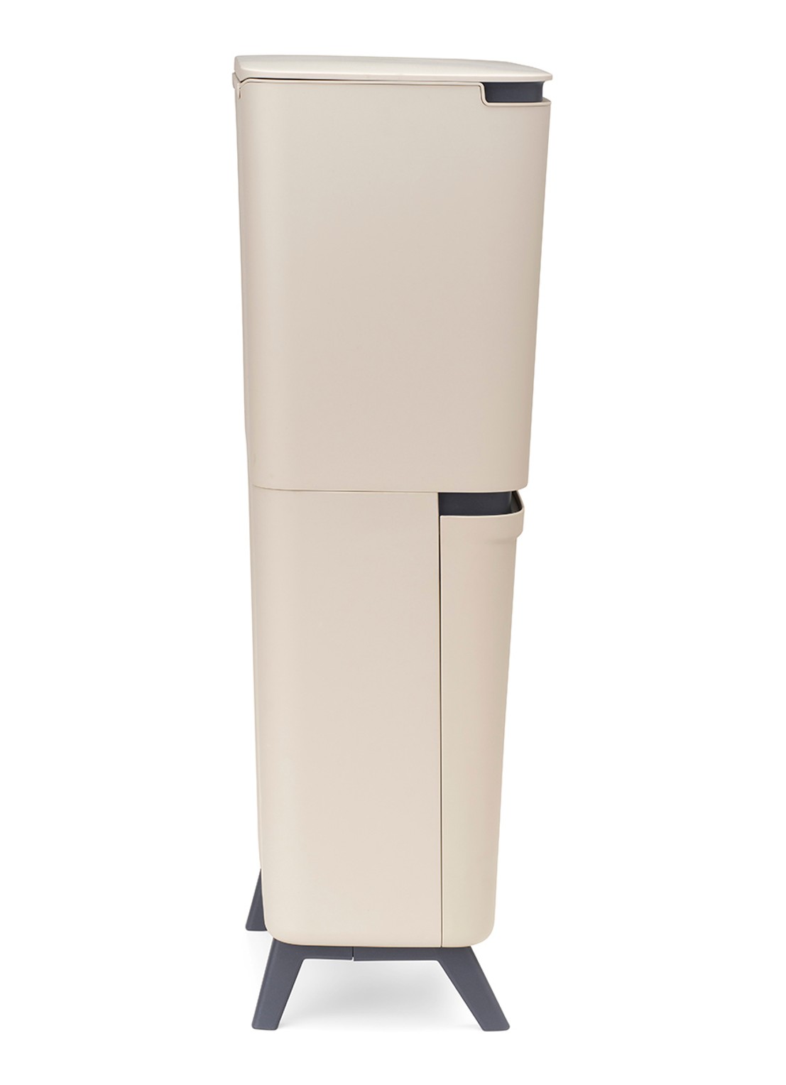 Brabantia SortUp prullenbak met deksel 45 liter - achterkant beige