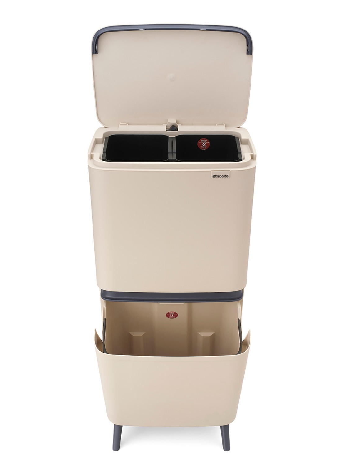 Brabantia SortUp prullenbak met deksel 45 liter - detail 2 beige