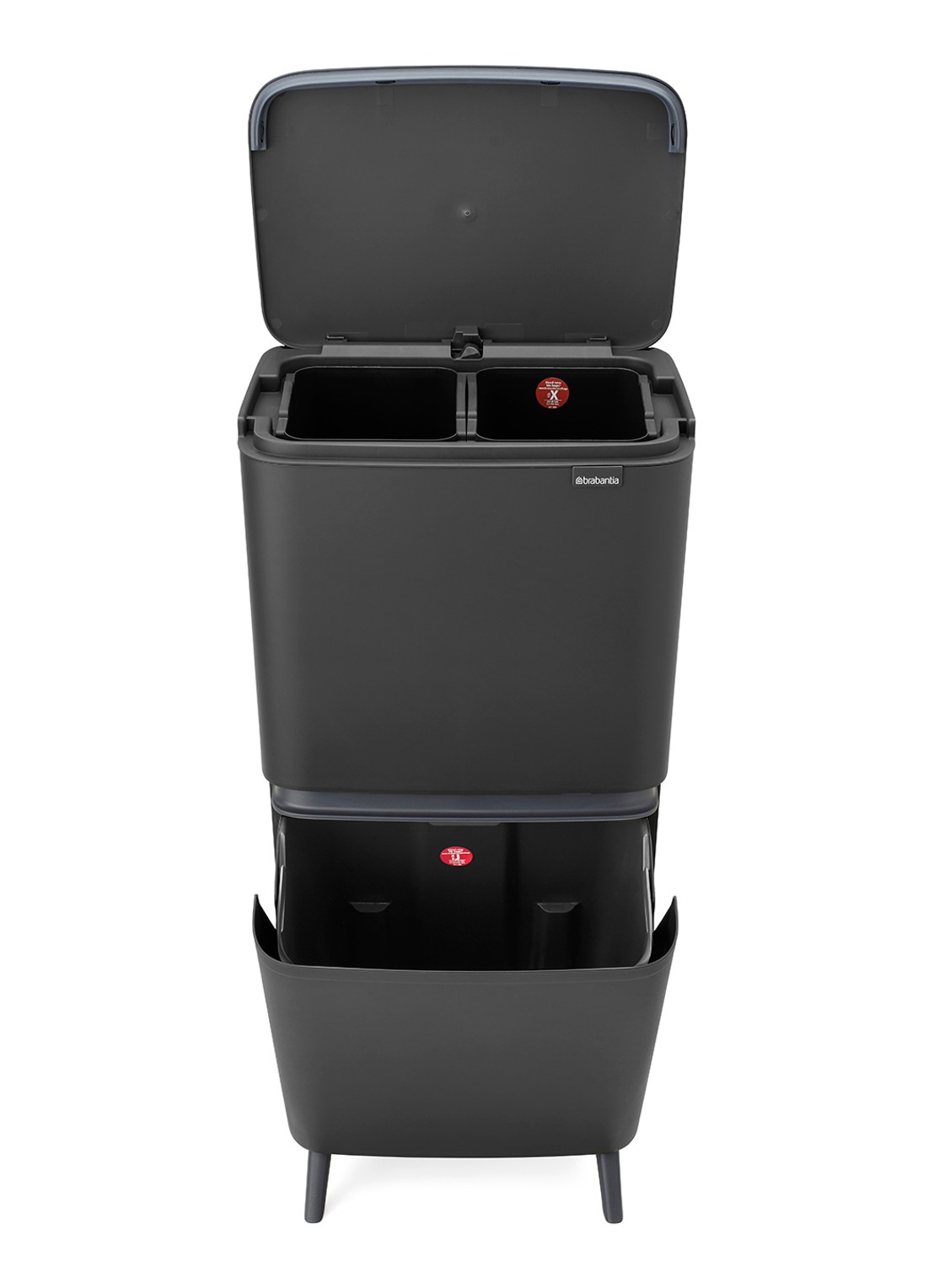 Brabantia SortUp prullenbak met deksel 45 liter - detail 2 antraciet