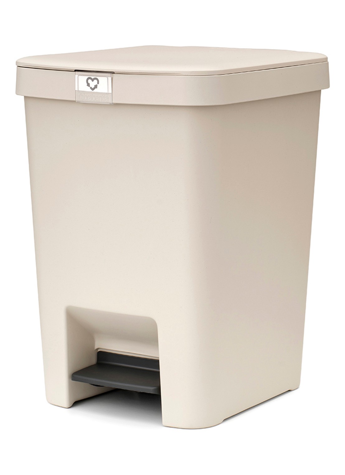 Brabantia StepUp pedaalemmer 25 liter - voorkant 8 beige