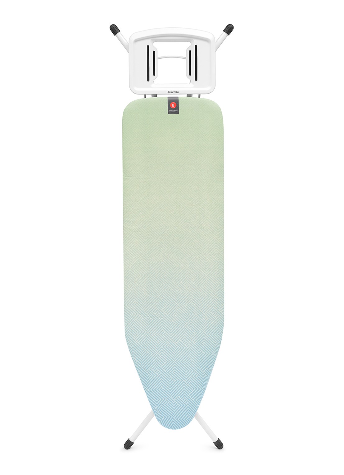 Brabantia Strijkplank B met Strijkijzerhouder 124 x 38 cm - voorkant 3 groen