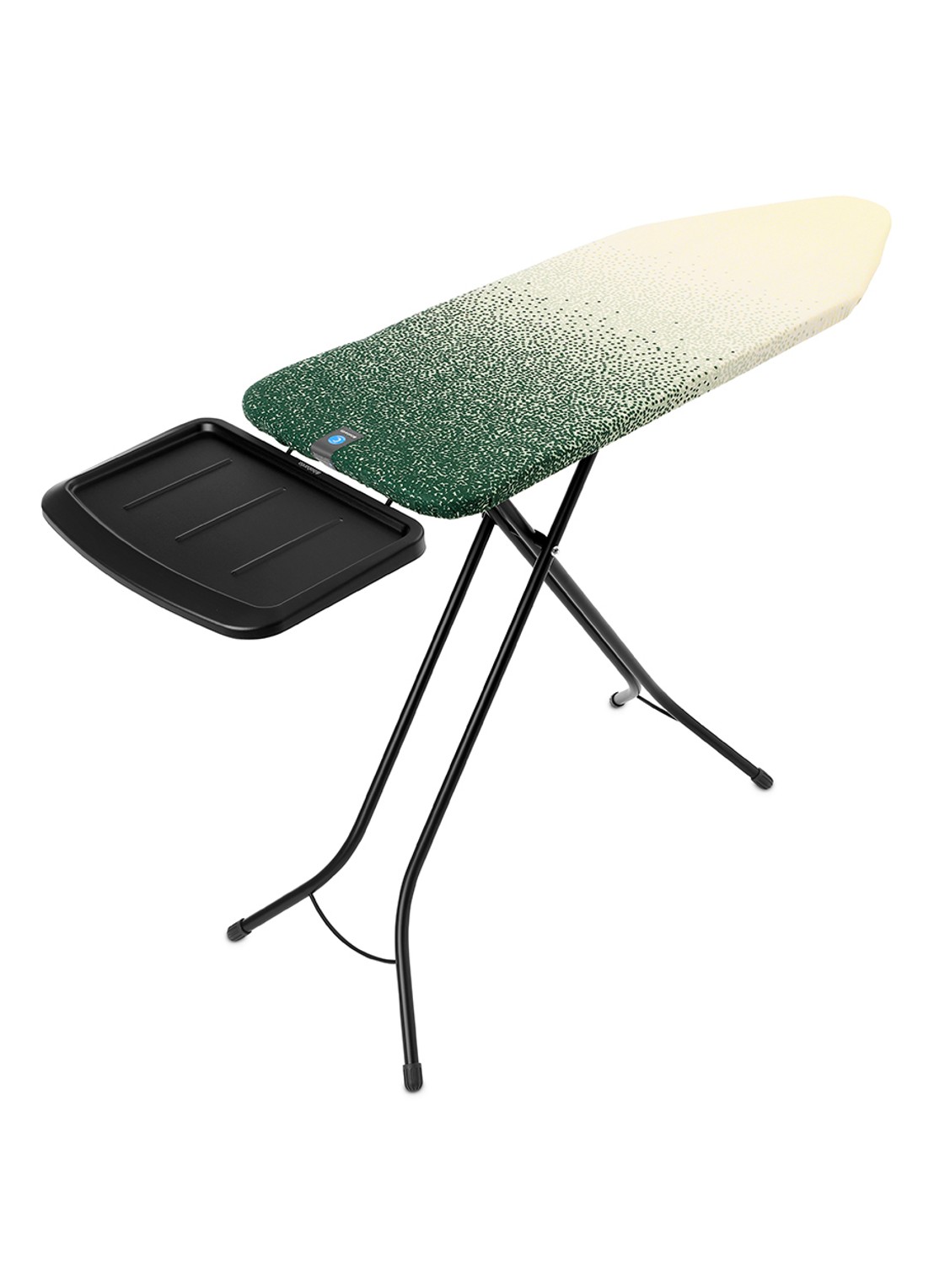 Brabantia Strijkplank met stoomunithouder 124x45 cm - voorkant 6 zwart