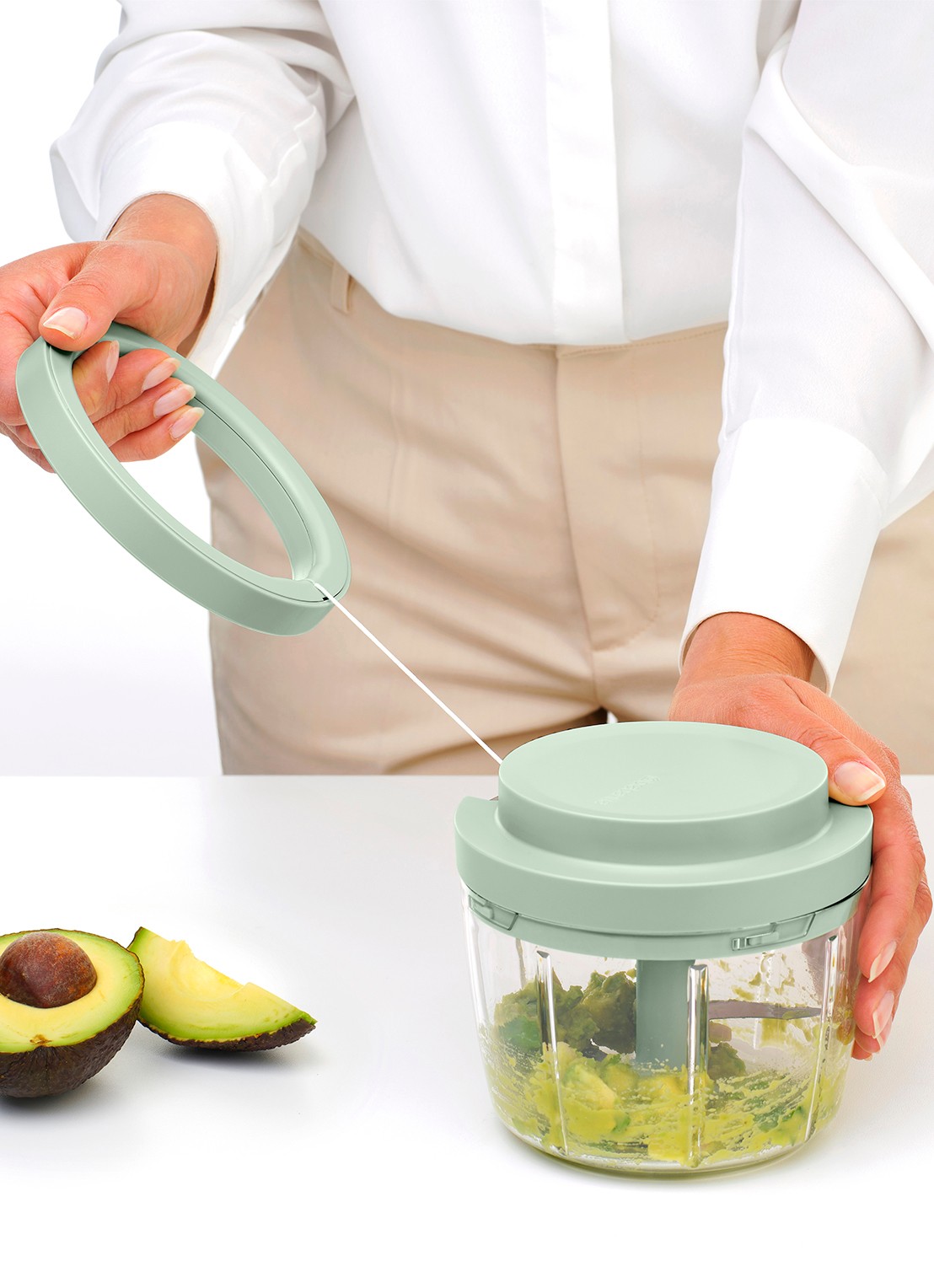 Brabantia  Tasty+ handmatige hakmolen 12 cm - voorkant 7 groen