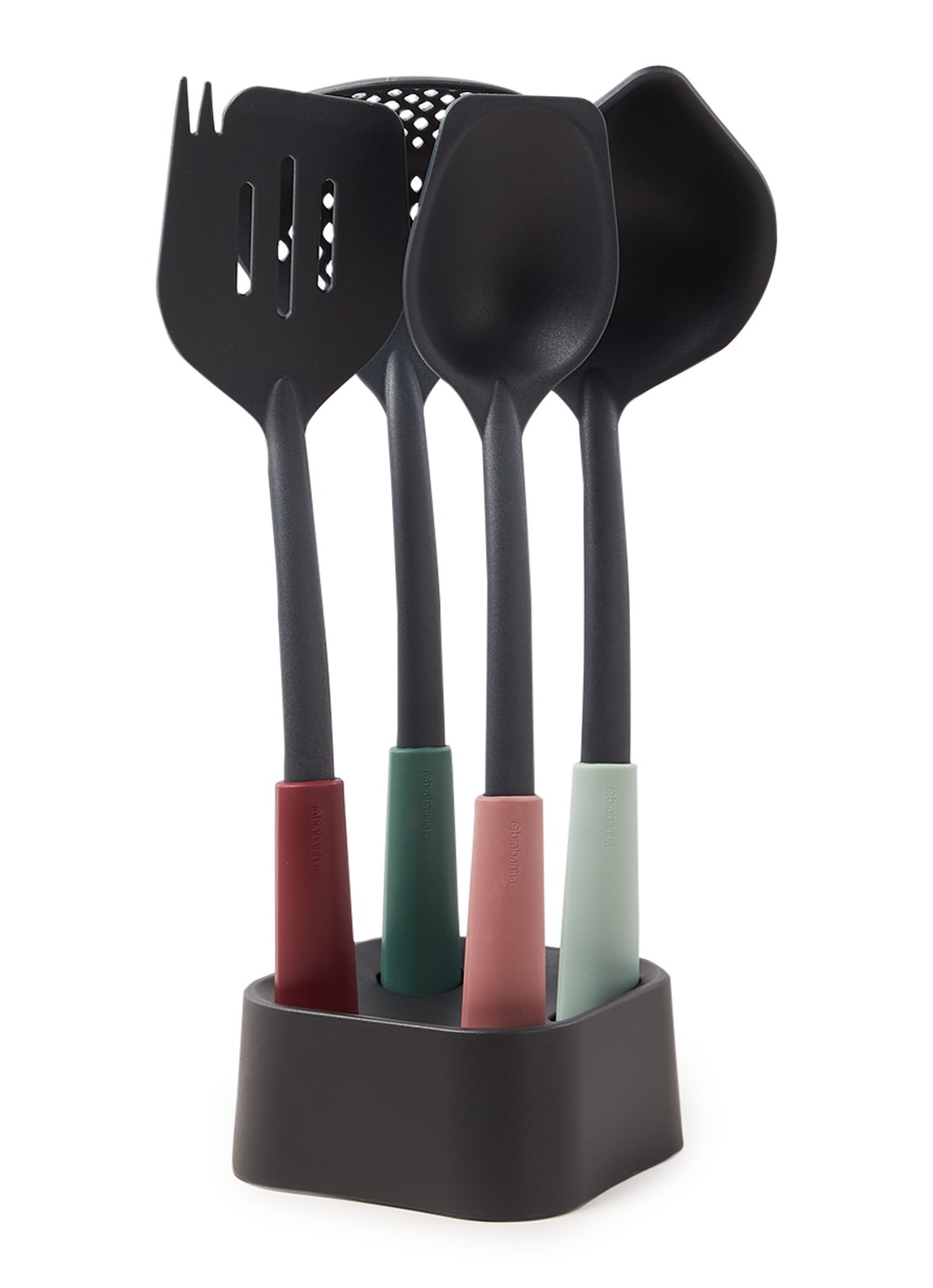 Brabantia TASTY+ keukengereiset 4-delig - voorkant donkergrijs