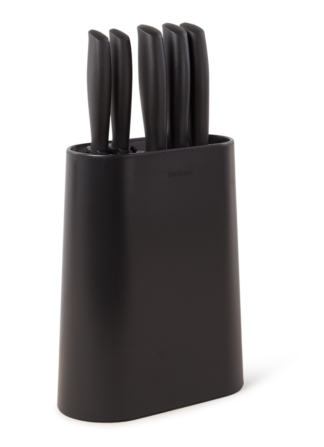 Brabantia TASTY+ messenblok met messenset 5-delig - voorkant 2 donkergrijs