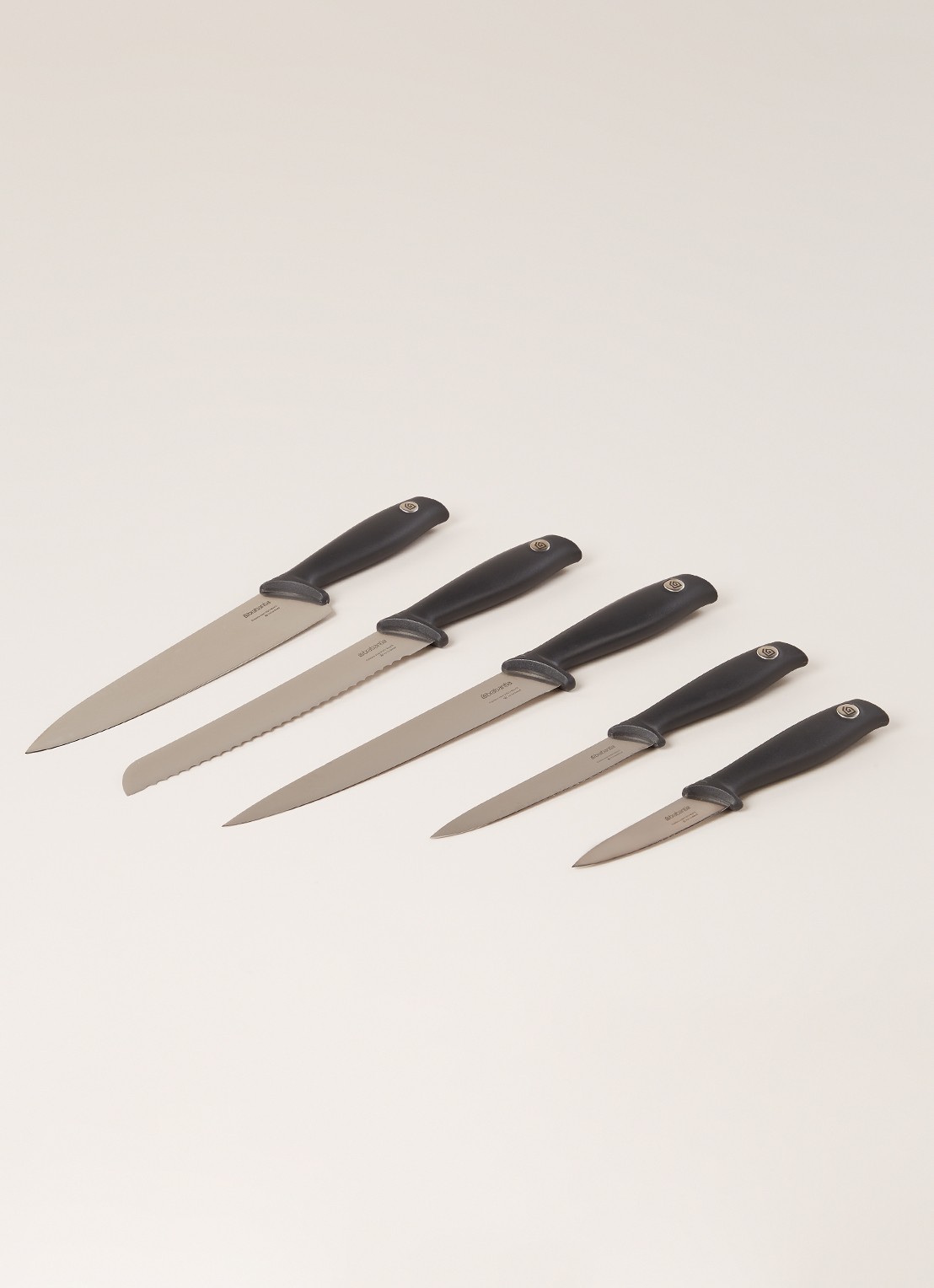 Brabantia TASTY+ messenblok met messenset 5-delig - voorkant 3 donkergrijs