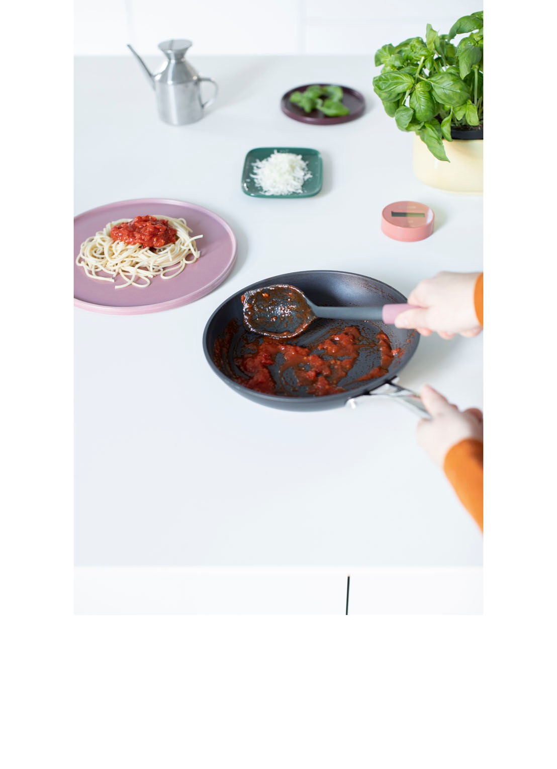 Brabantia TASTY+ opscheplepel en spatel 31 cm - detail 4 oudroze