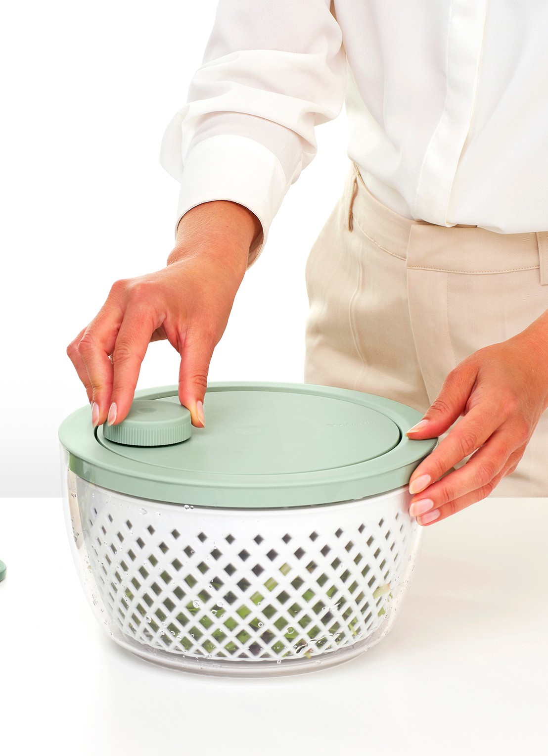 Brabantia  Tasty+ sla centrifuge 25 cm - detail 5 groen