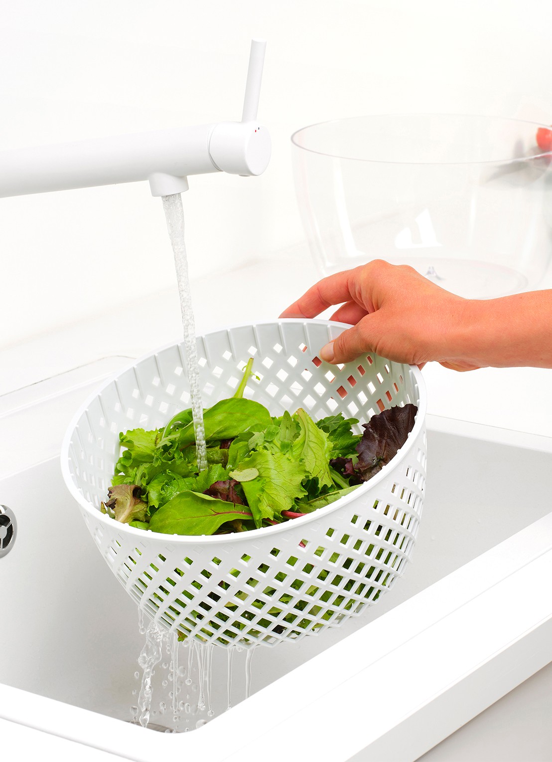 Brabantia  Tasty+ sla centrifuge 25 cm - voorkant 2 groen
