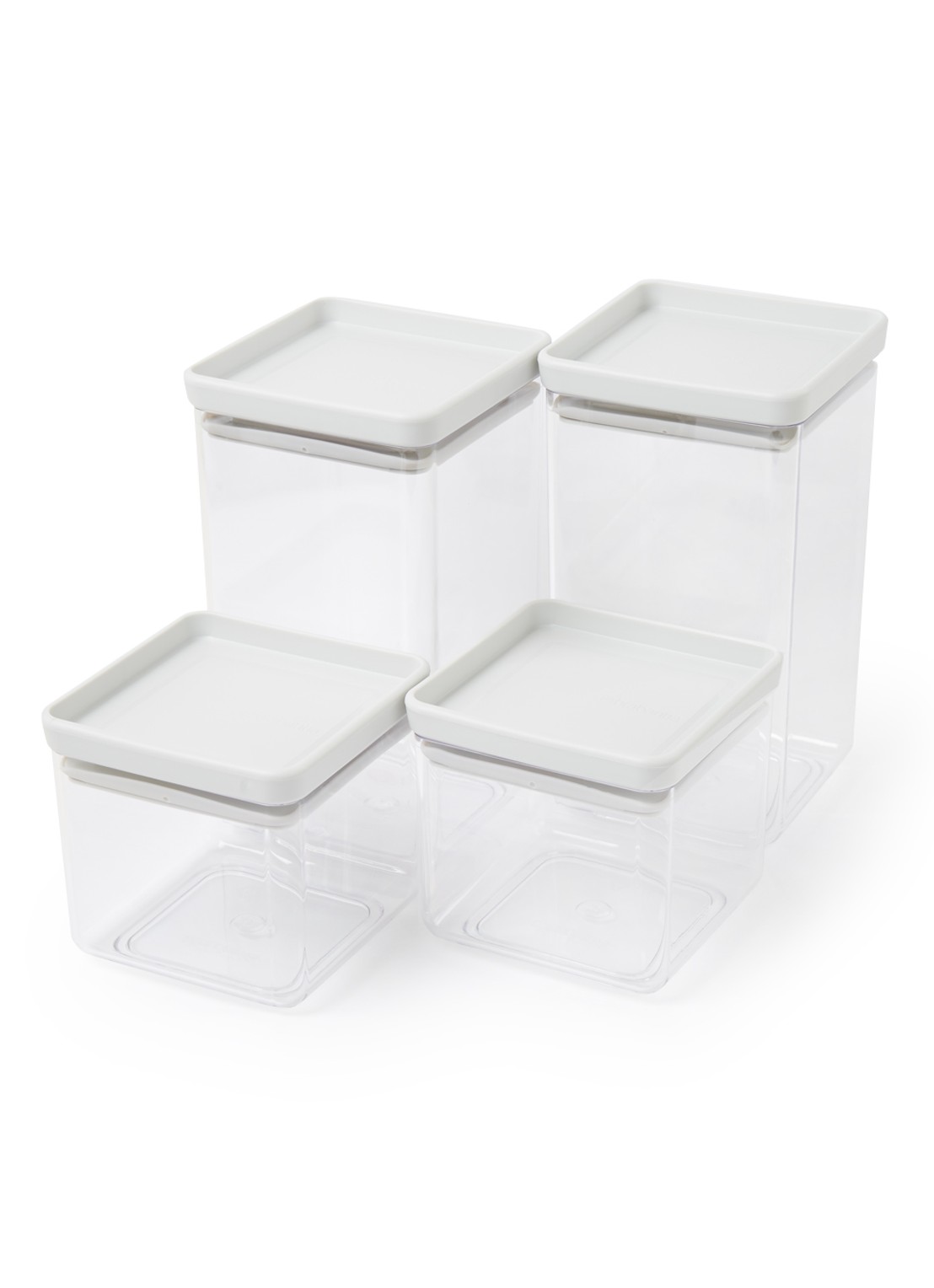 Brabantia Tasty voorraaddoos set van 4 - voorkant lichtgrijs
