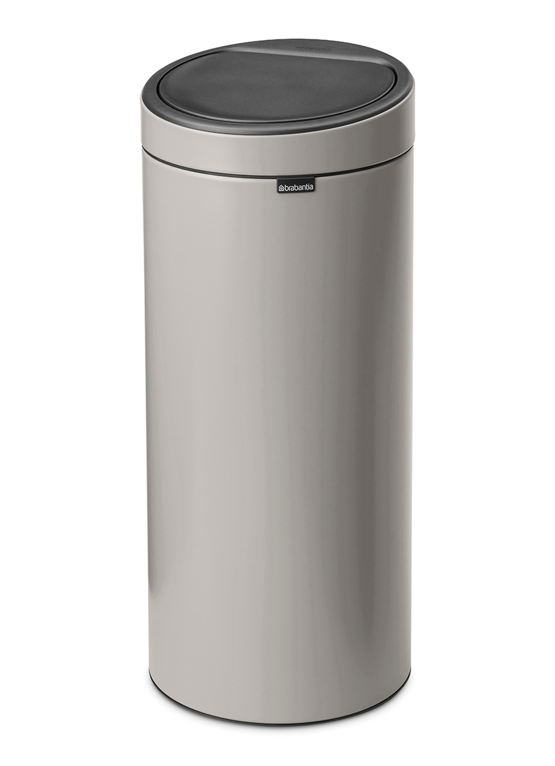 Brabantia Touch Bin prullenbak 30 liter - detail middengrijs