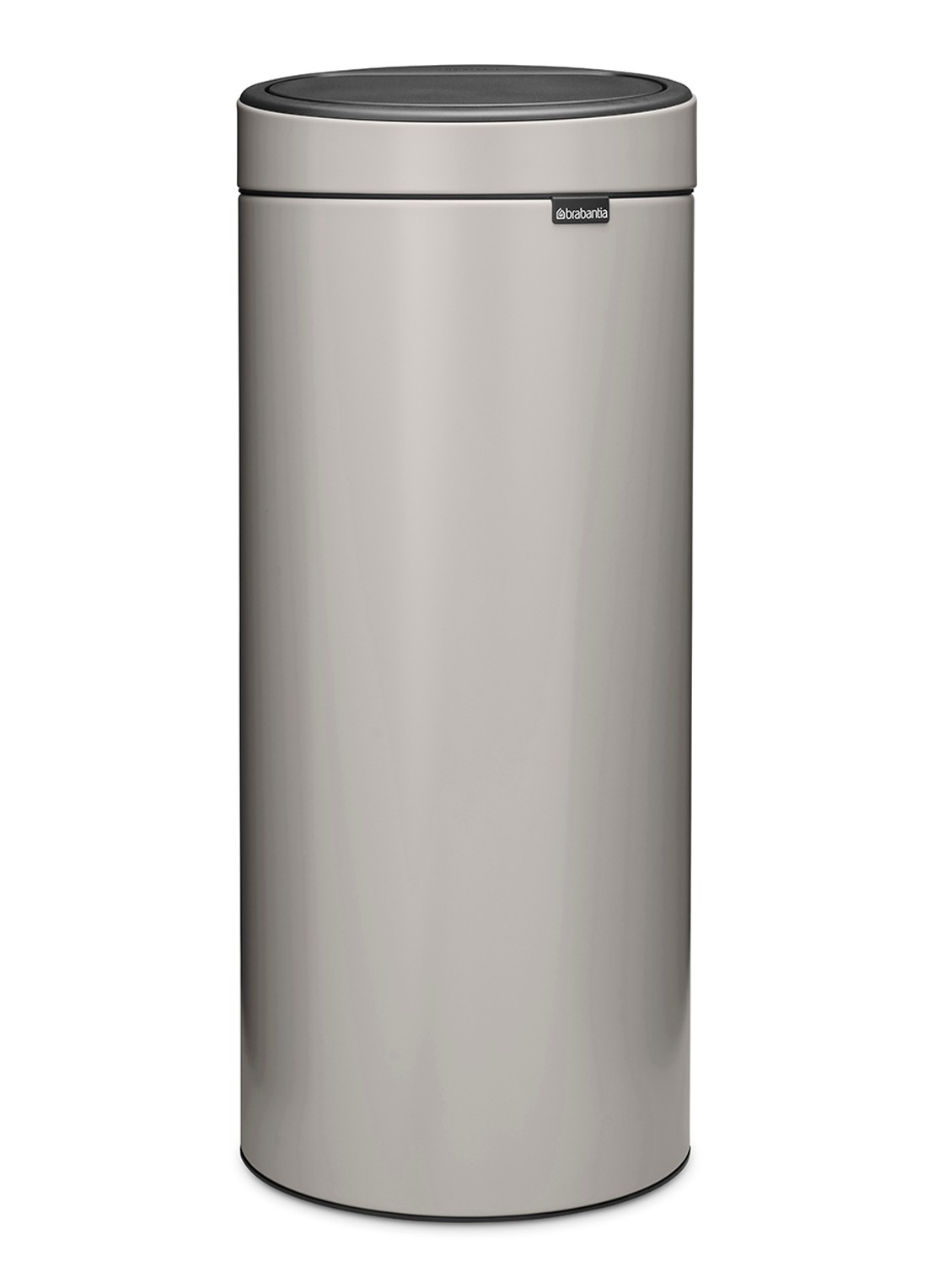 Brabantia Touch Bin prullenbak 30 liter - voorkant 6 middengrijs