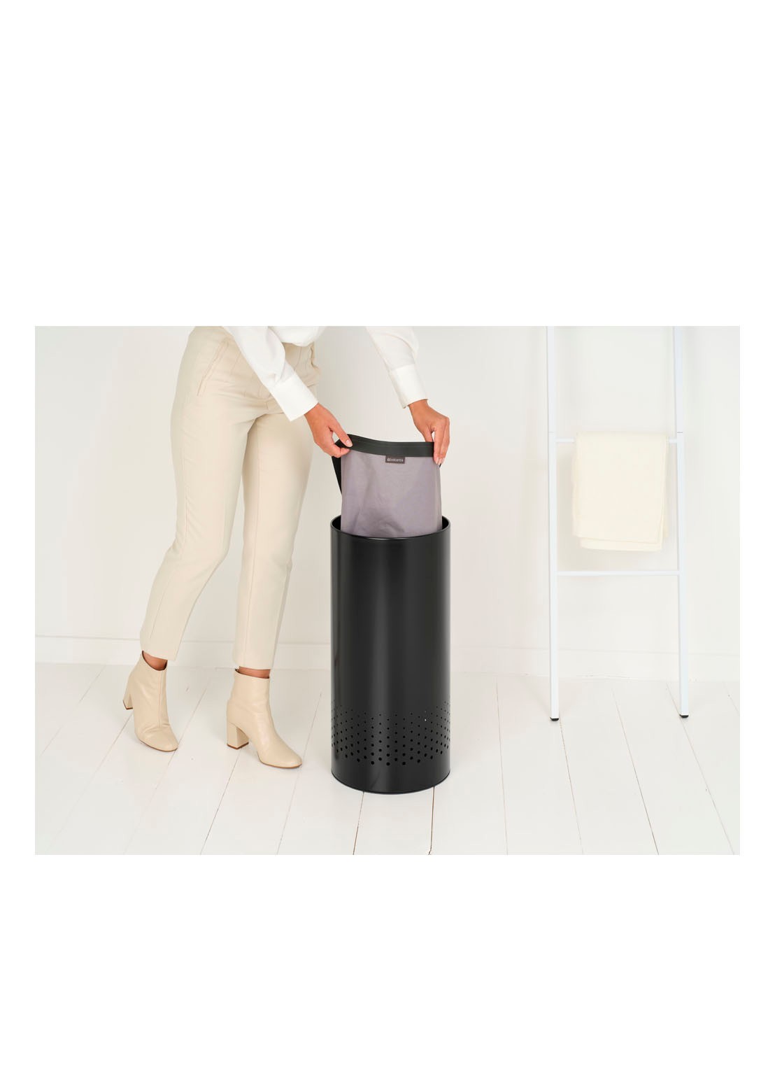 Brabantia Wasmand 63,5 x 30 cm - detail 4 zwart
