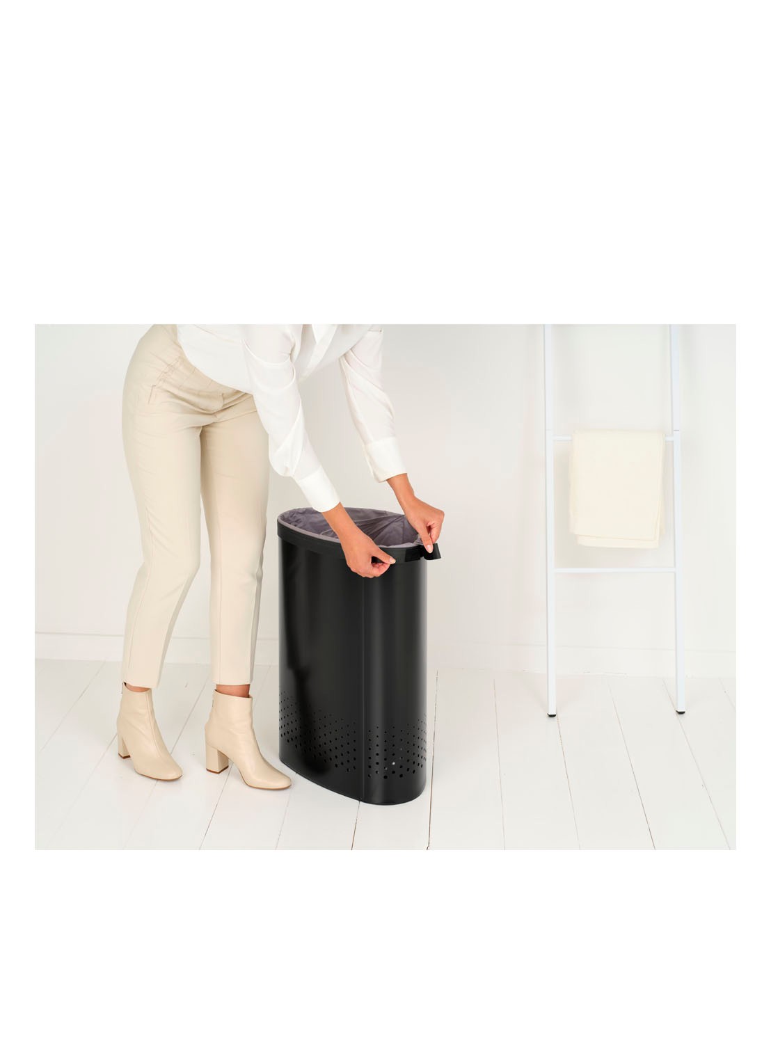 Brabantia Wasmand 63 cm - detail 5 zwart