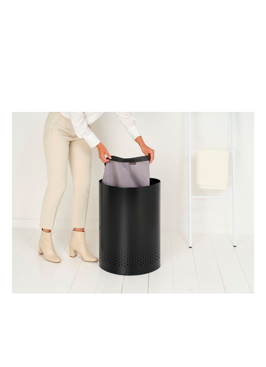 Brabantia Wasmand 63 cm - detail 6 zwart