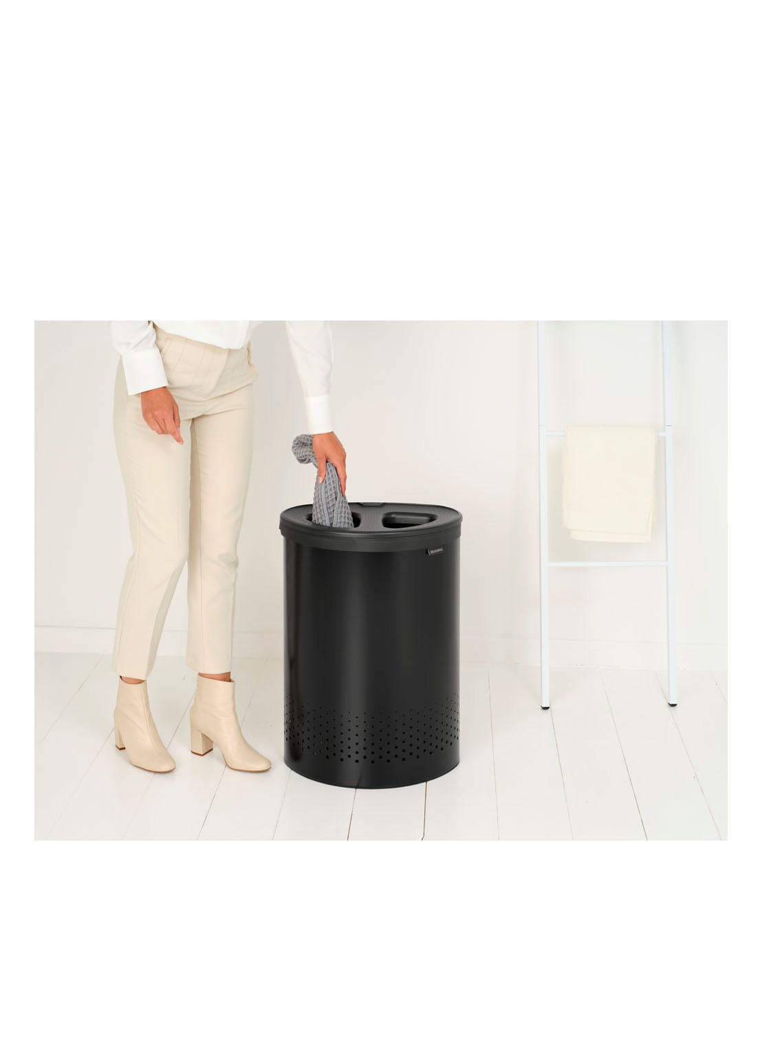 Brabantia Wasmand 63 cm - detail 7 zwart