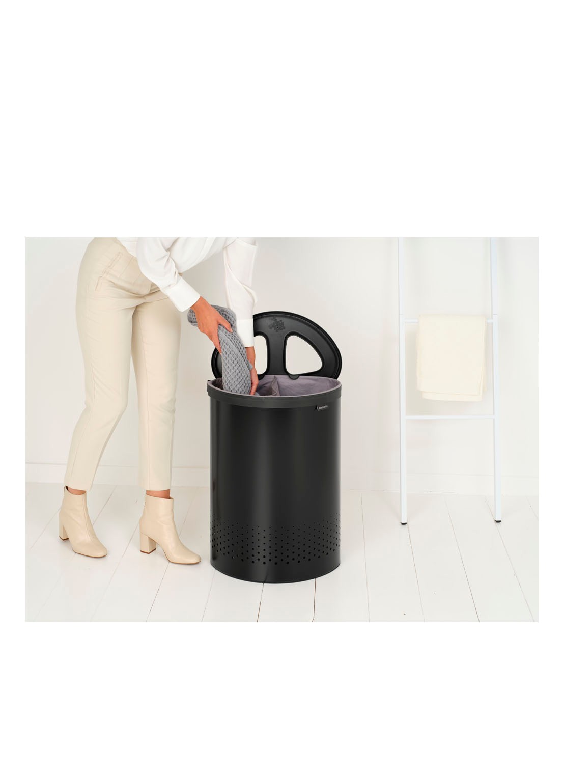 Brabantia Wasmand 63 cm - detail 8 zwart