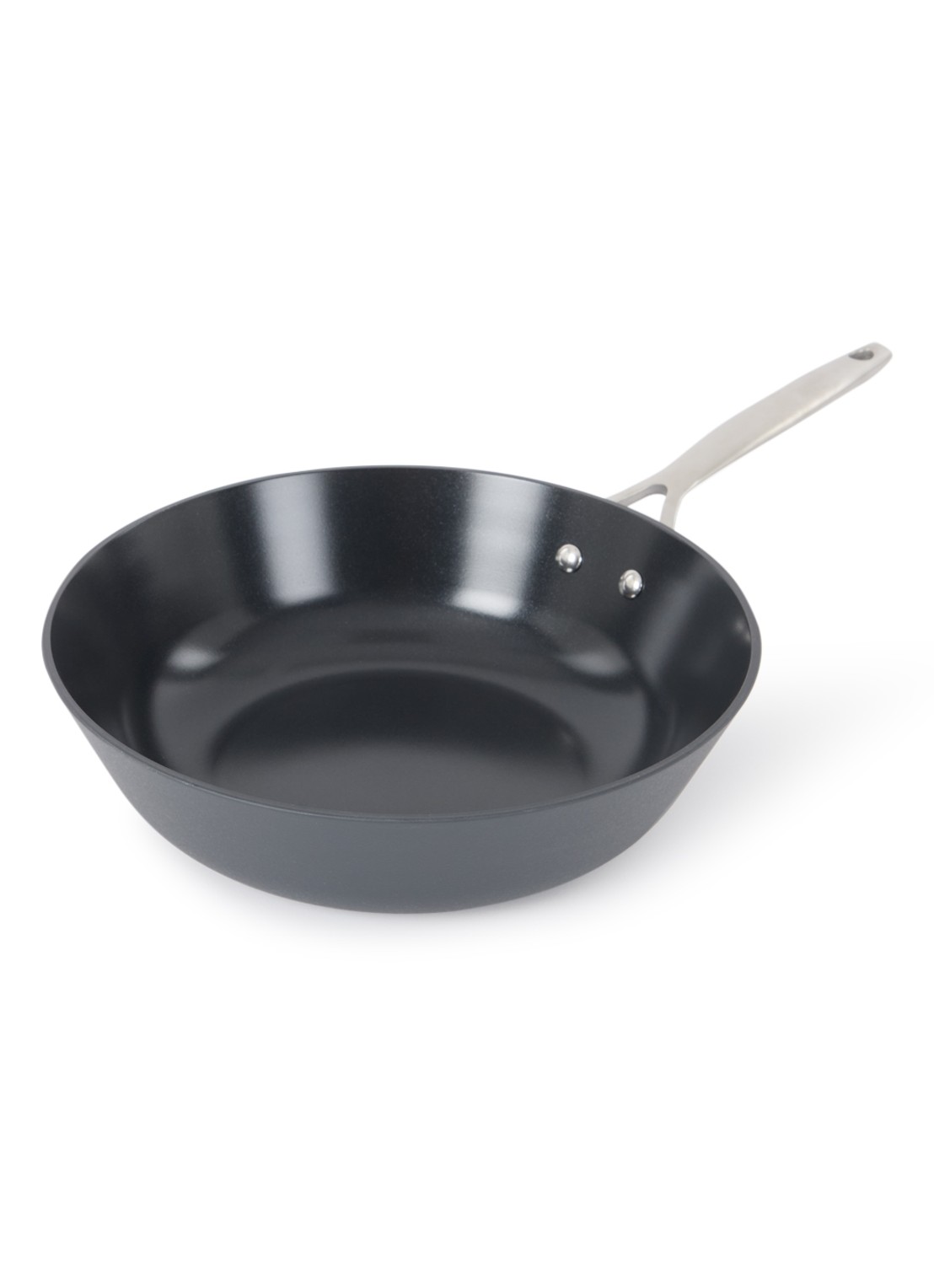 Brabantia Zenn wokpan 30 cm - voorkant zwart
