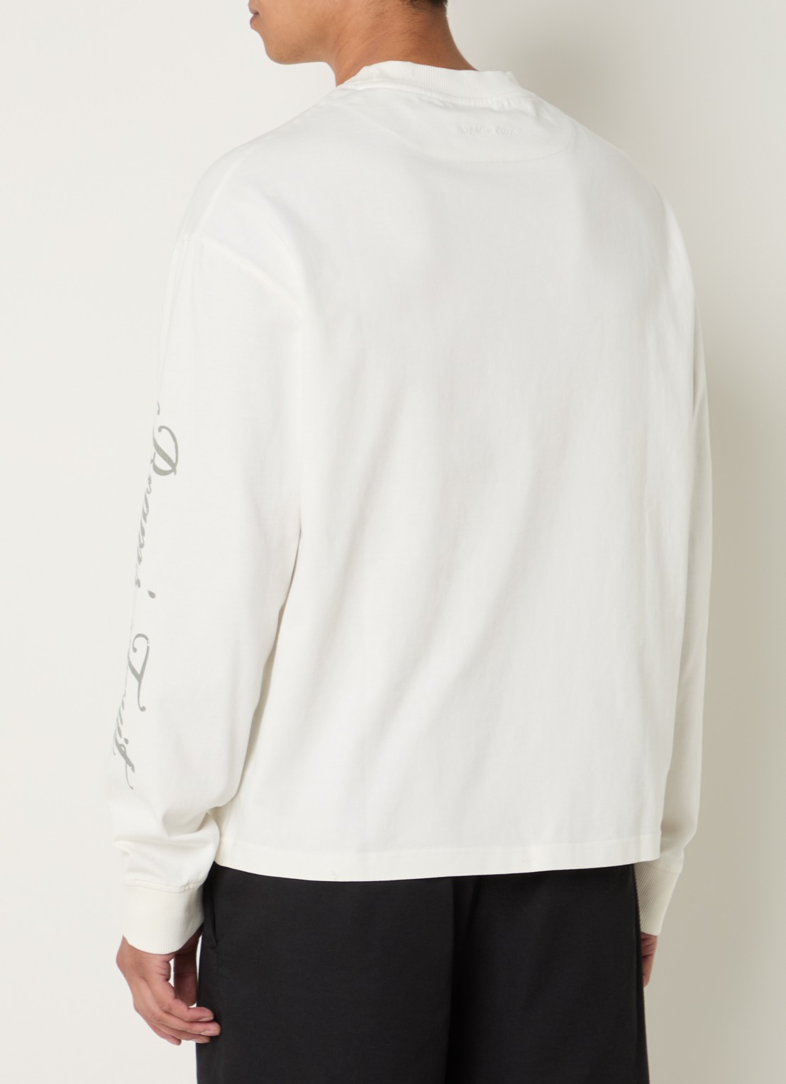 Bram's Fruit Disstressed longsleeve met print - achterkant 2 gebroken wit