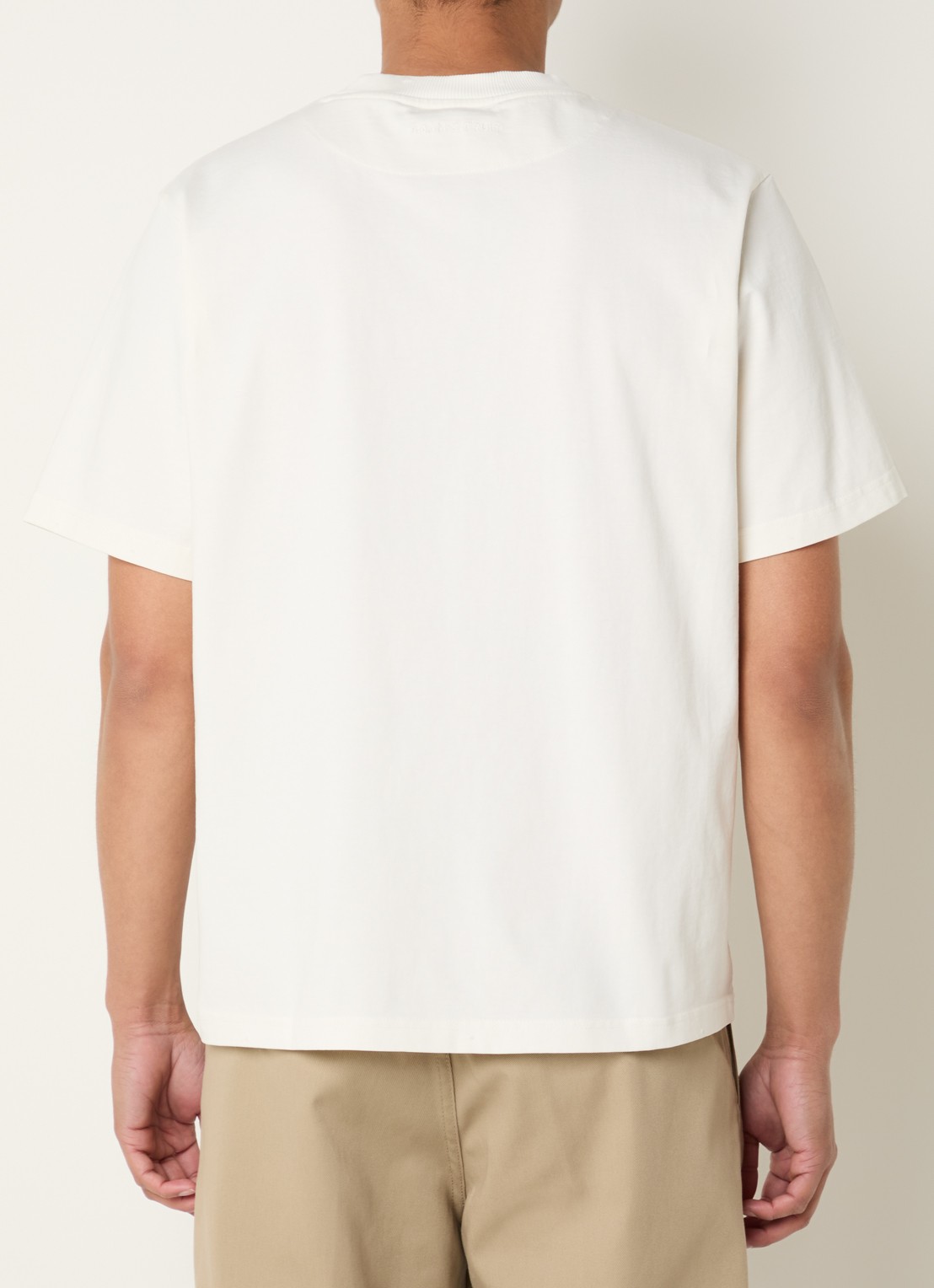 Bram's Fruit Distressed T-shirt met logoprint - achterkant creme
