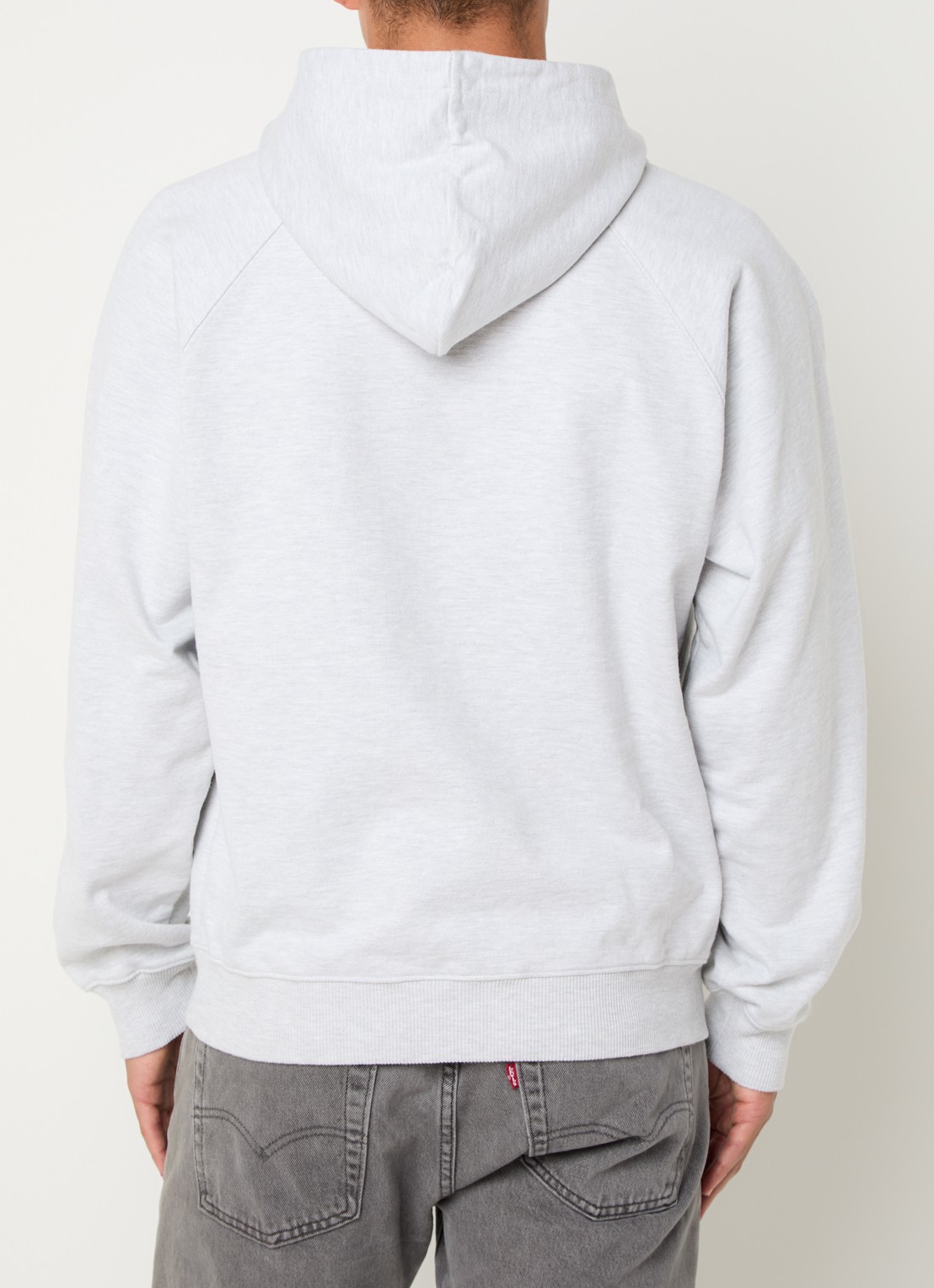 Bram's Fruit F*ck Off hoodie met print - achterkant 5 grijsmele